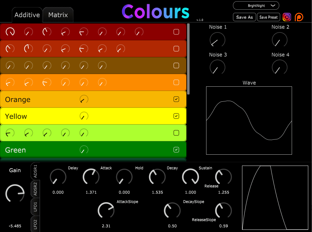 Colours screenshot