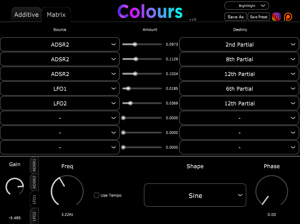 Colours screenshot
